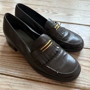 Etienne Aigner Loafers with Gold Accents size 7.5 - see pics for wear